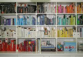 Books sorted by colour