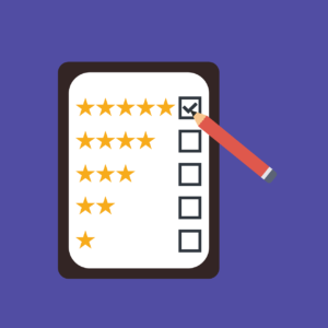 A form with check boxes to show how good your business is.