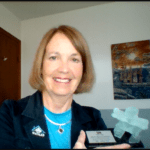 Julie Stobbe with the Harold Taylor award